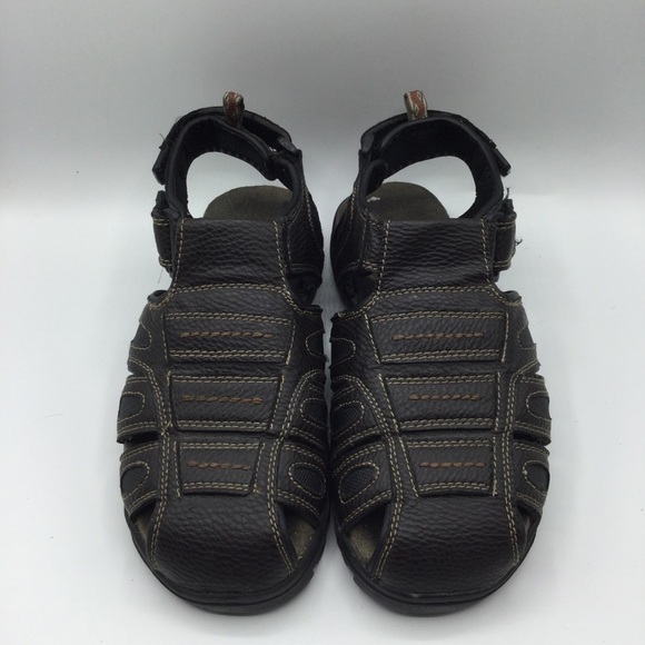 WRANGLER Pennington Brown Faux Leather Fisherman Sandals Size 7 - Picture 5 of 11